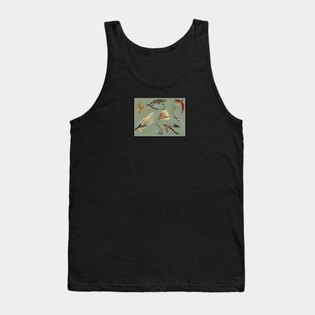 Fly Fishing with Hand Tied flies! Tank Top by Salzanos